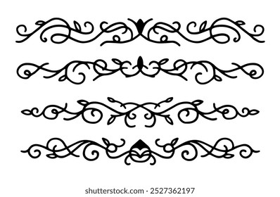 Ornament divider collection on Black Colour