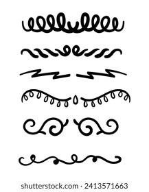 Ornament divider collection set in black colour