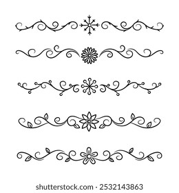 Ornament divider collection vector art