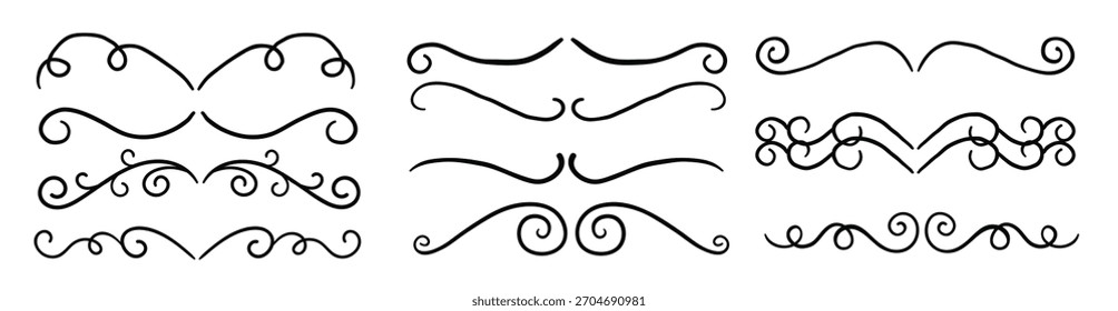 Ornament divider collection vector illustration