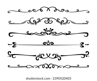 Ornament divider set collection in black colour