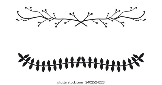 Ornament divider set collection in black colour	