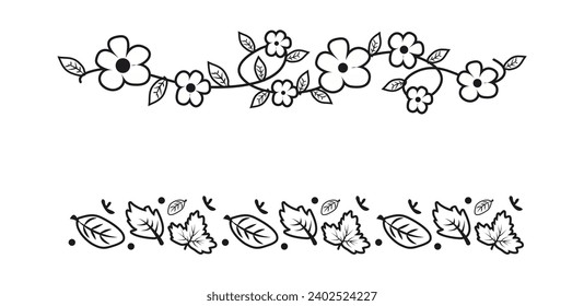 Ornament divider set collection in black colour	