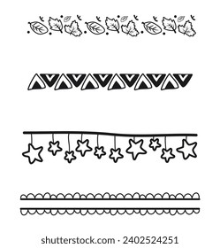Ornament divider set collection in black colour	
