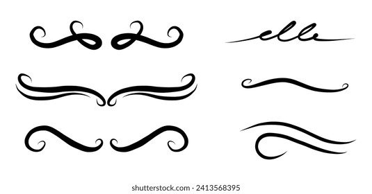 Ornament divider set collection in black colour	