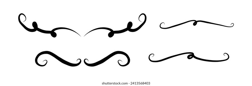 Ornament divider set collection in black colour	