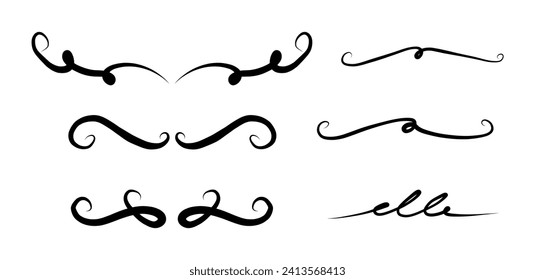 Ornament divider set collection in black colour	