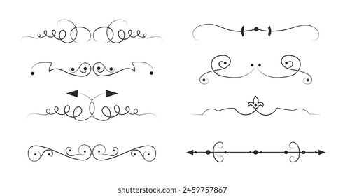 Ornament divider set collection in black colour