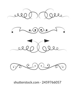 Ornament divider set collection in black colour