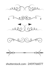 Ornament divider set collection in black colour