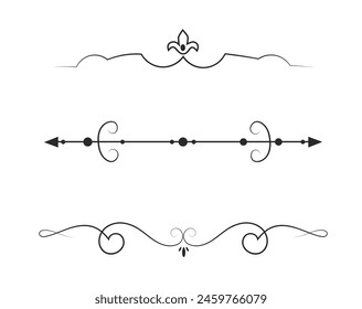 Ornament divider set collection in black colour