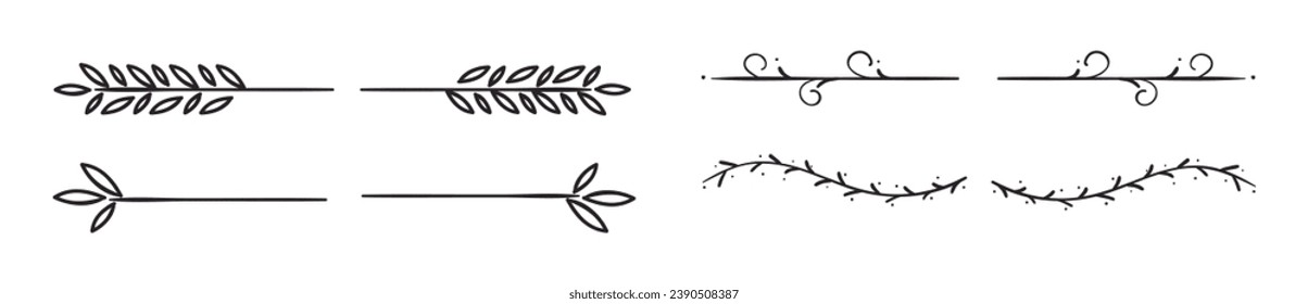 Ornament divider set collection on black colour	
