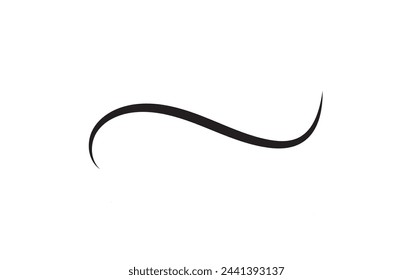  Ornament divider vector collection. Hand drawn swashes and flourishes. Ornate swirl swashes, decorative flourish dividers. Charcoal or pencil drawn wavy lines, swirls. Black paint curved strokes.