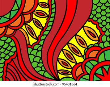 ornament of dragon`s skin