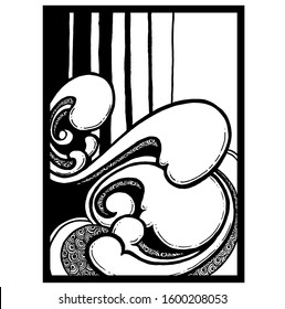 ORNAMENT DRAWING VECTOR DESIGN BEST FOR TATTOOS OR T-SHIRT DESIGN