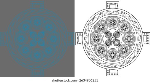 Ornament element, pattern change size and color