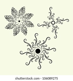 Ornament elements 2. For textile motif or tattoo design.