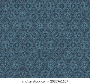 Ornament with elements of black and blue colors. Star pattern for background and wallpapers.