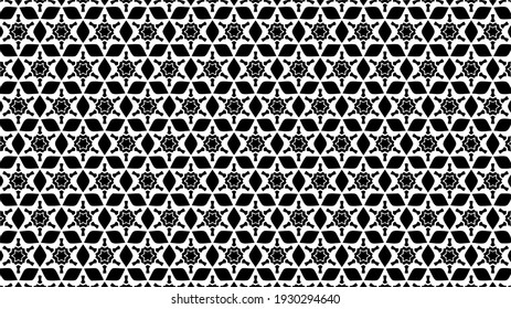 Ornament with elements of black and white color. Tribal ethnic vector texture. Geometric folklore ornament. Seamless pattern.