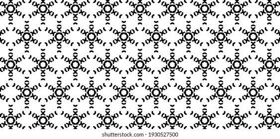 Ornament with elements of black and white color. Tribal ethnic vector texture. Geometric folklore ornament. Seamless pattern.
Bandana print.
