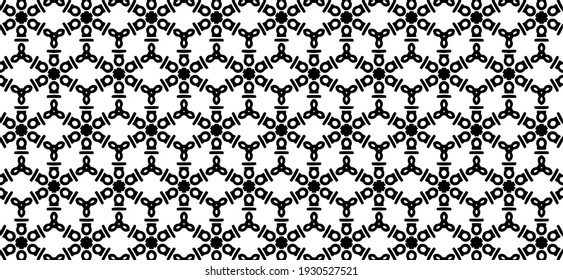 Ornament with elements of black and white color. Tribal ethnic vector texture. Geometric folklore ornament. Seamless pattern.
Bandana print.