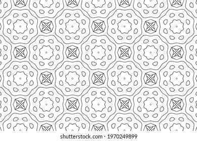 Ornament With Elements of Black and White Colors