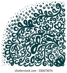 Ornament elements in blue and white colors. Can be used for wallpaper, textile and pattern fills, different surfaces, background of web site pages.