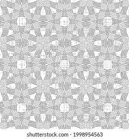 Ornament with elements of grey and white colors. A saturated pattern mesh, geometric, diagonal, weaving, seamless vector background.
