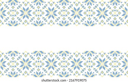 Ornament for embroidery on fabric Ukrainian folk clothes