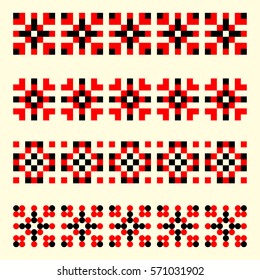 Ornament, embroidery, vector, isolated