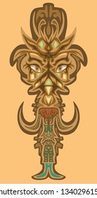 Ornament  in ethnic style for background, t-shirt and wallpaper - Vector