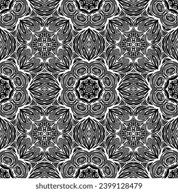 Ornament im ethnischen Stil. Nahtloses Muster mit abstrakten Formen. Wiederholen Sie Design für Mode, Textil-Design.