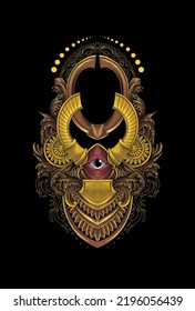 Ornament with eye artwork illustration