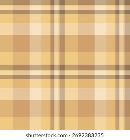 Padrão de textura de tecido de ornamento, novo tecido tartan xadrez. Verificação de plano de fundo sem emenda do vetor de máquinas na paleta de cores laranja e âmbar.