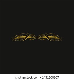 ornament feather logo illustration vector template