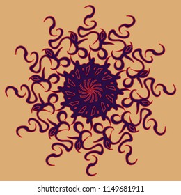 Ornament flame.Vector illustration.