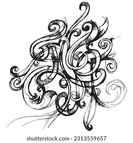 Ornament. Floral background. Abstract pattern
