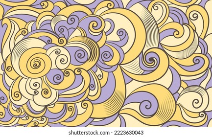 ornament floral decoration style drawing vector illustration
