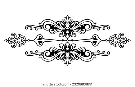 Blumen-Design-Element für Rahmen, Rahmen und Hochzeit mit Vintage-Stil