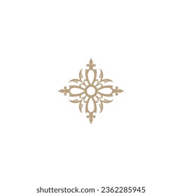 imagen vectorial del logotipo floral de adorno