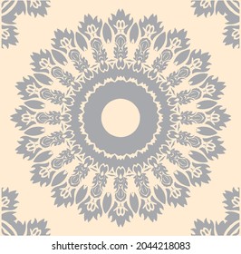Ornament  floral pattern, Baroque, damask Ornament for fabric, wallpaper, Seamless  wallpaper 
 background, colored ornaments vector. 