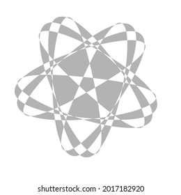 Ornament Floral Shape on White Background. Creative Mandala Pattern Design. Eps 10 Vector.