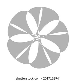 Ornament Floral Shape on White Background. Creative Mandala Pattern Design. Eps 10 Vector.
