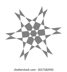 Ornament Floral Shape on White Background. Creative Mandala Pattern Design. Eps 10 Vector.