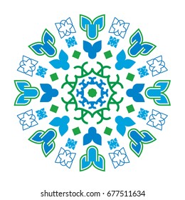 Ornament Flower Background Circle Leaf
