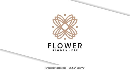 Ornament flower beauty logo design