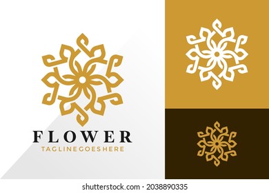 Ornament Flower Creative Logo Design, Abstract Logos Designs Concept for Template