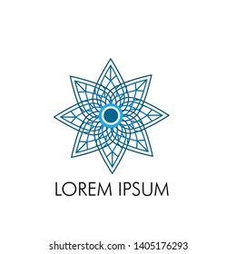 ornament with flower shape logo icon for health and beauty company