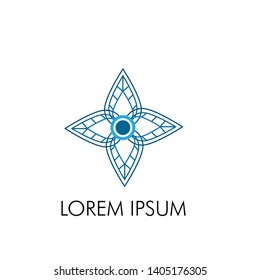 ornament with flower shape logo icon for health and beauty company