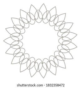ornament in flower shaped silver design of Decorative element theme Vector illustration